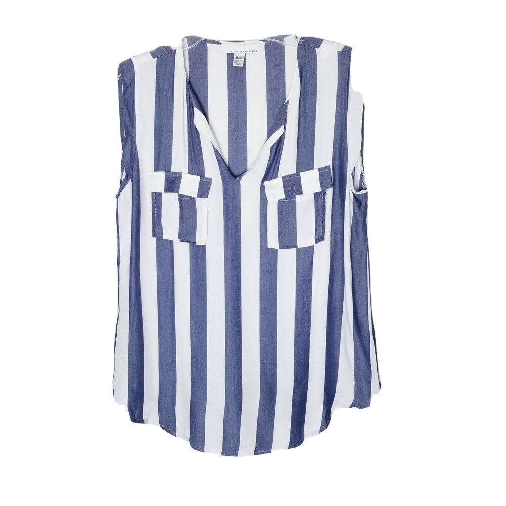 Fourteenth Place Striped Shirt Women Size Medium